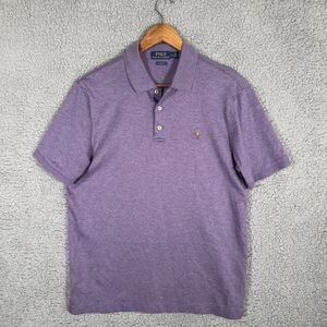 Polo Ralph Lauren Polo Shirt Mens Medium Purple Classic Fit Short Sleeve Logo